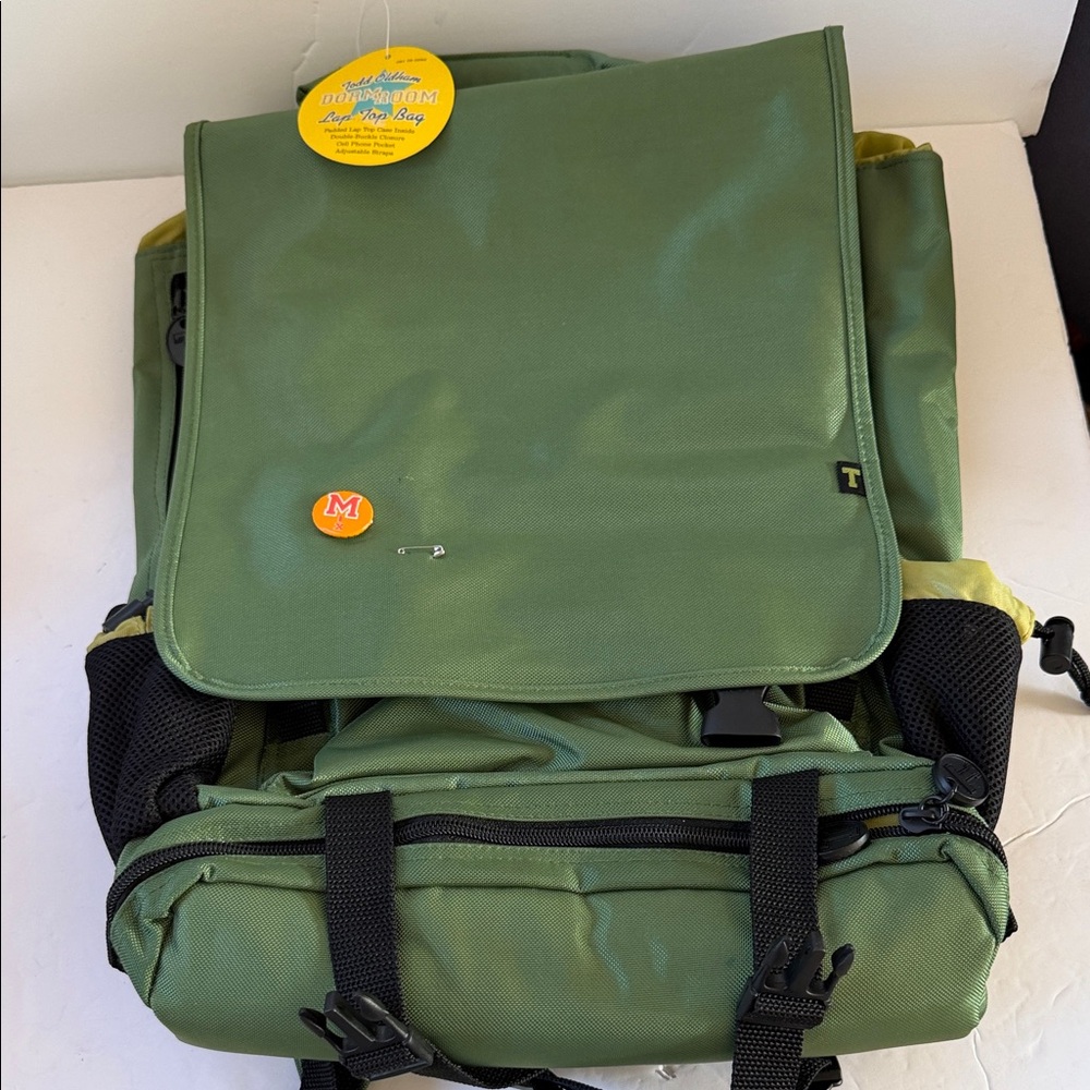 New Vintage Todd Oldham Laptop Bagpack, Green